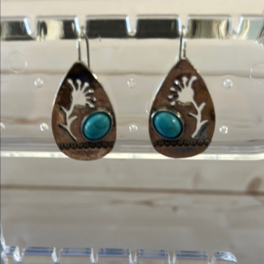 Othr Blue and Silver Teardrop Earrings